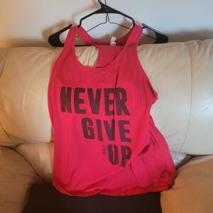 Motivational Red Fitnesswear Tank Top for Women